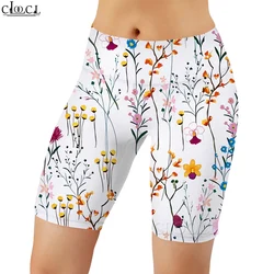 CLOOCL Fashion Women Legging Simple Floral Pattern 3D Printed Casual Shorts for Female Workout Running Sexy Gym Sweatpants