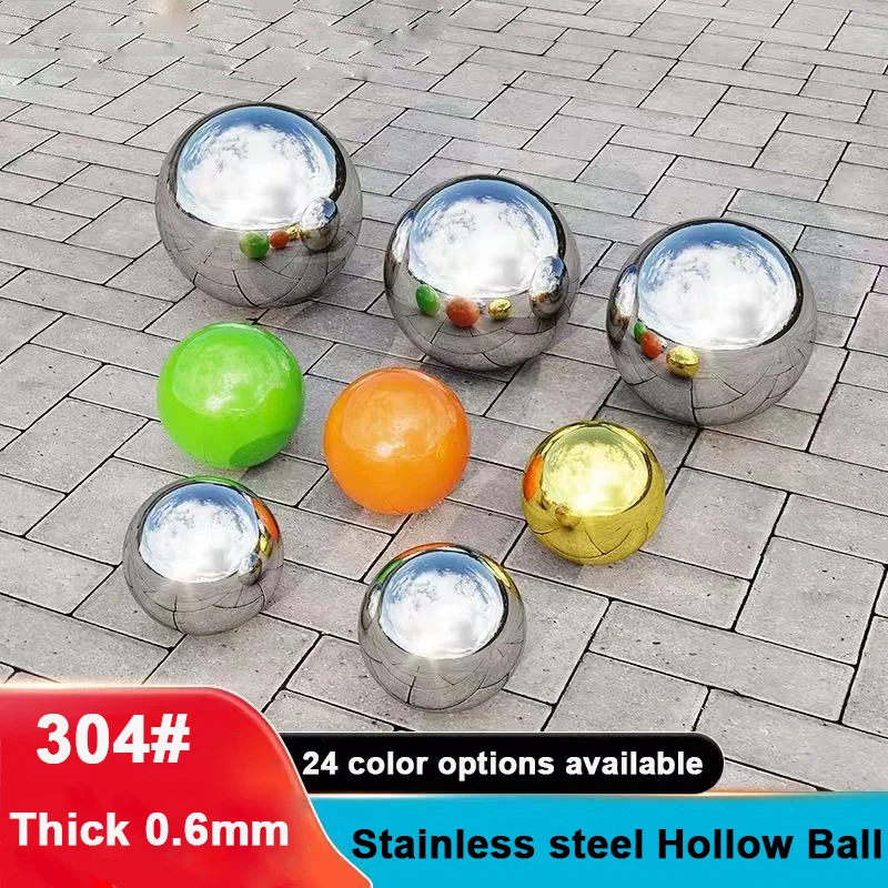 

1Pcs 24 Color 0.6 Thick 304 Stainless Steel Hollow Ball Mirror Decor Round Ball Stainless Steel Large Round Ball Floating Ball