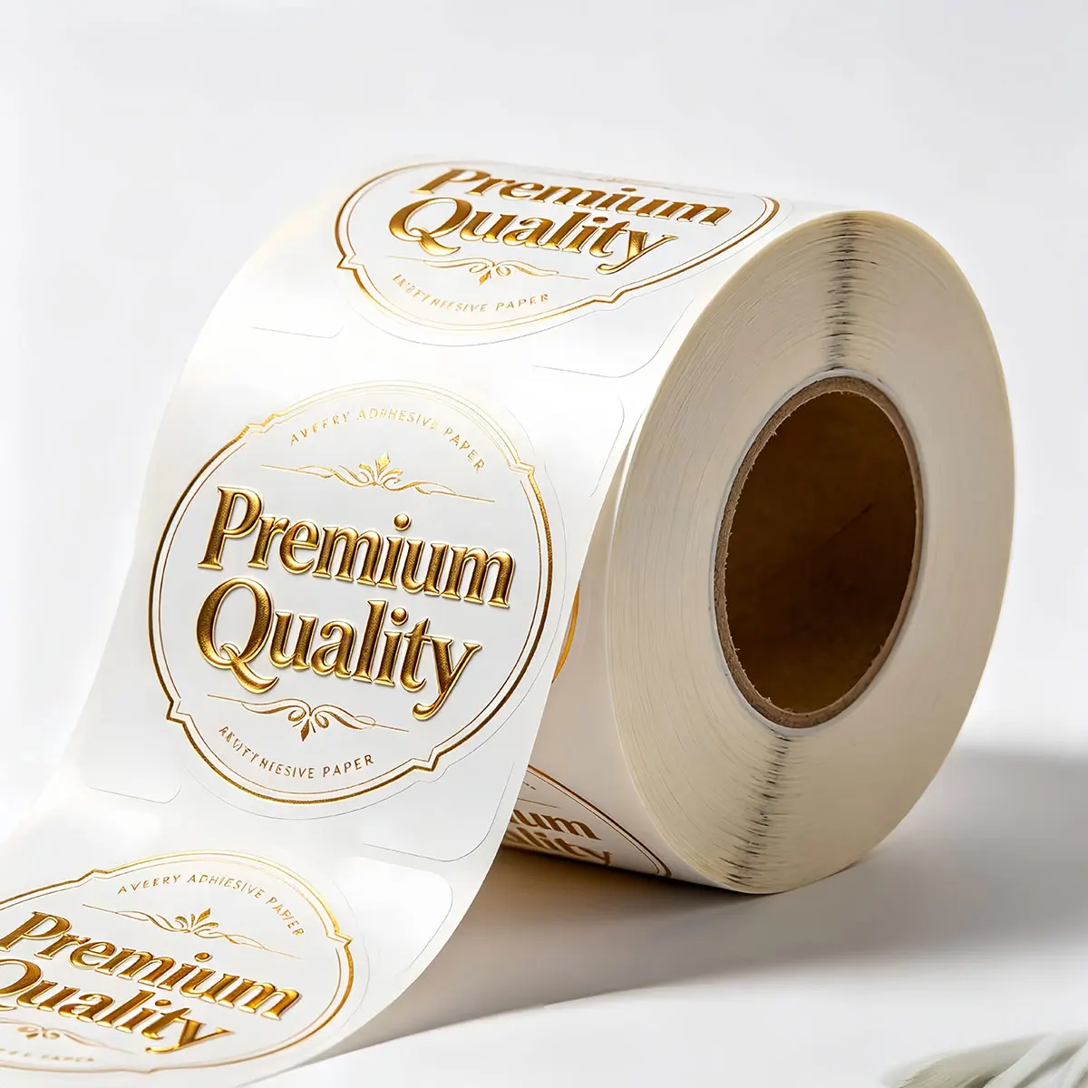

Custom Roll Labels Frozen Glue Laser Paper Variable Code Stereo Hot Stamping Stereo UV Die Cut Custom Size Roll Core Film