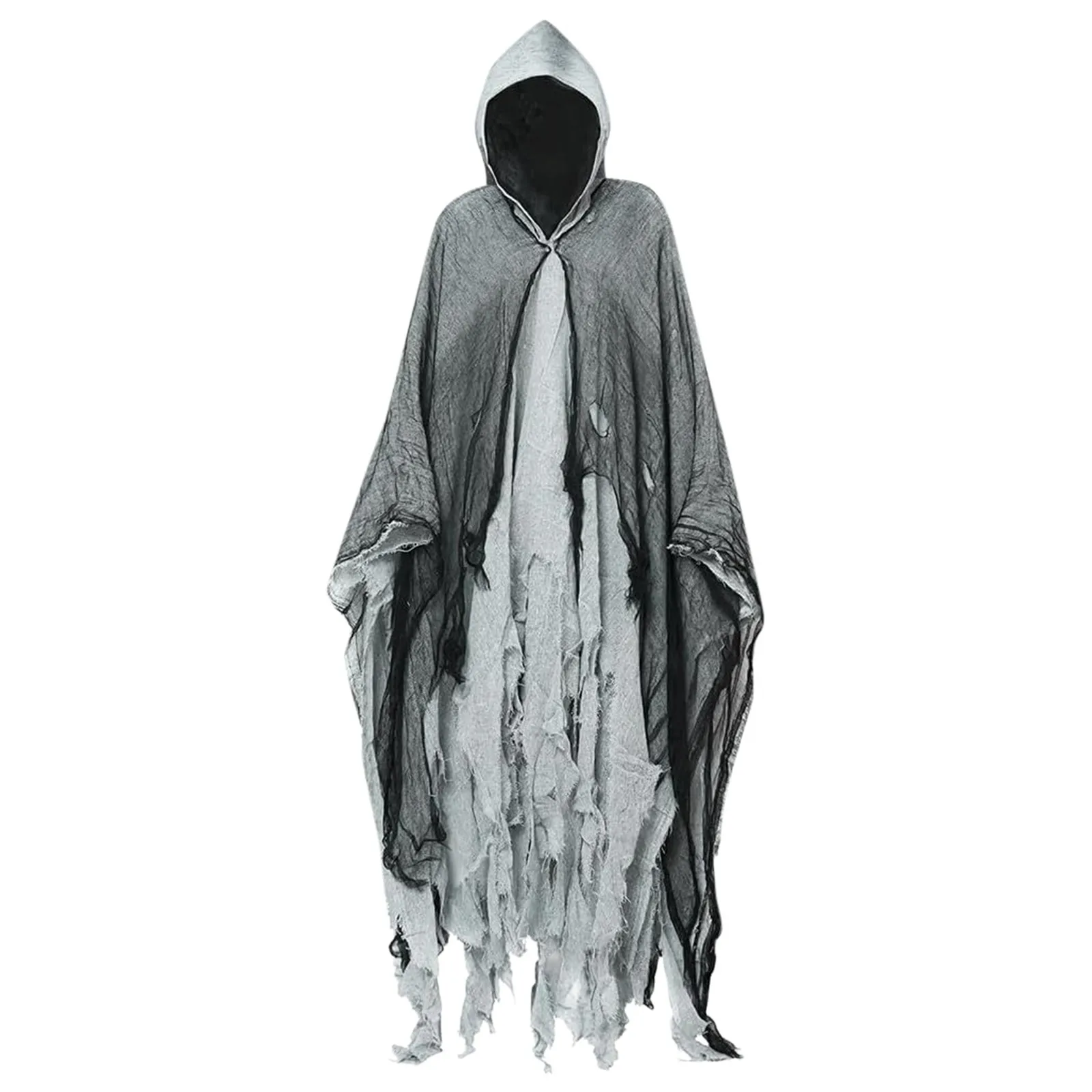 Halloween Adult Witch Cloak Vampire Hooded Cosplay Costume Cloak Scary Grim Reaper Costume Dress Up Prank Horror Costume Props