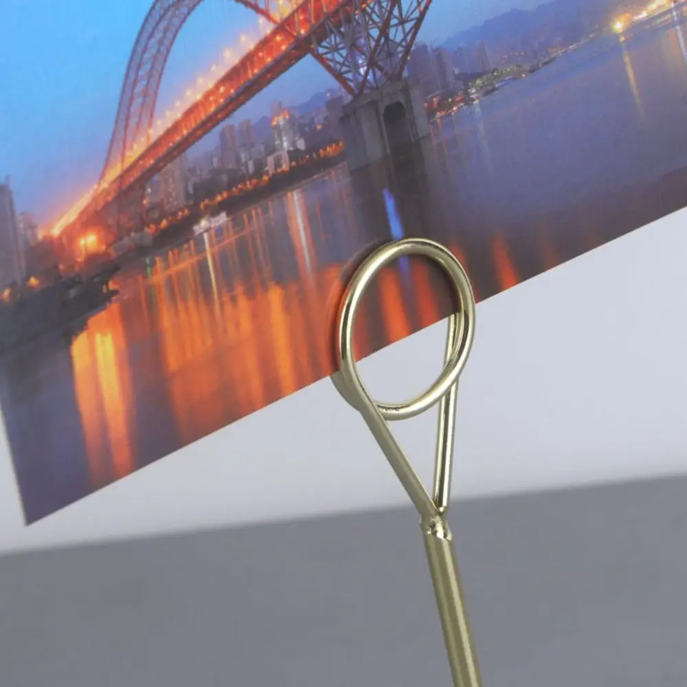 Durable Metal Table Number Holders Premium Round Table Card Holders Reusable Sturdy Place Card Holders for Banquets