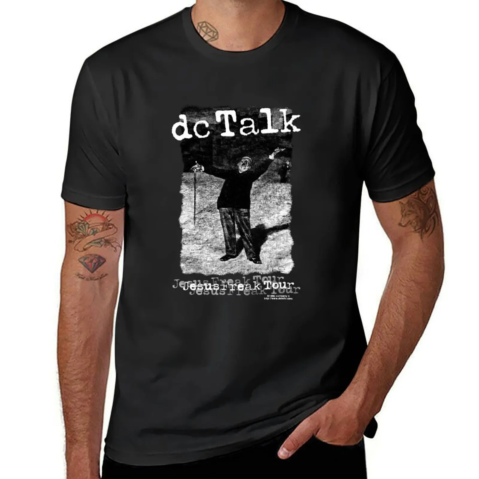 

Vtg 1996 DC TALK T Shirt Promo Jesus Freak Tour Concert Alternative Rock Christian Rap Hip Hop Band Usa Tops T-Shirt