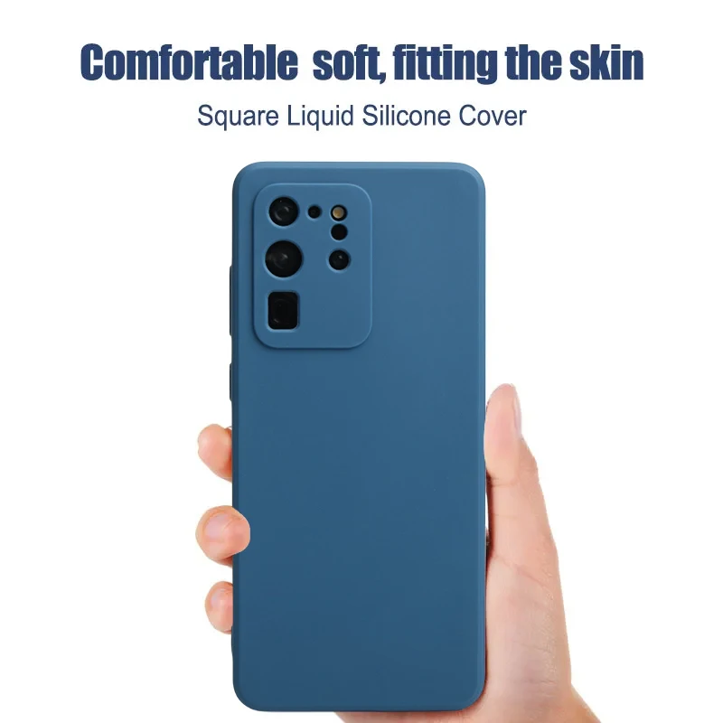 S 24 23 22 21 20 10 S9 Liquid Silicon Phone Case For Samsung Galaxy S24 S23 Ultra S22 S21 S20 FE S10 Plus Soft Shockproof Cover