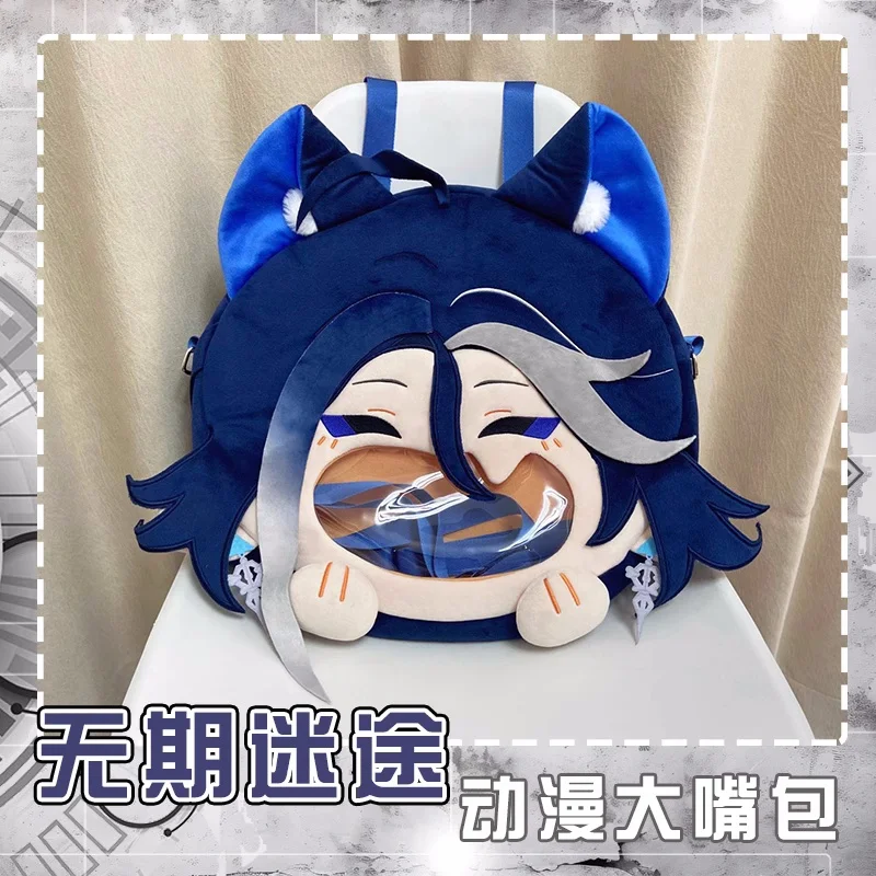 Anime Path to Nowhere Adela Transparent Plush Backpack Messenger Bags Cartoon Shoulder Bag b258