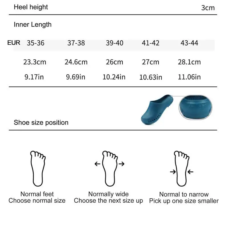 ANNO Soft Nurses Medical Shoes Anti-slip Protective Clogs Operating Room Lab Slippers Chef Work Flat Clog Hospital Foot Wear