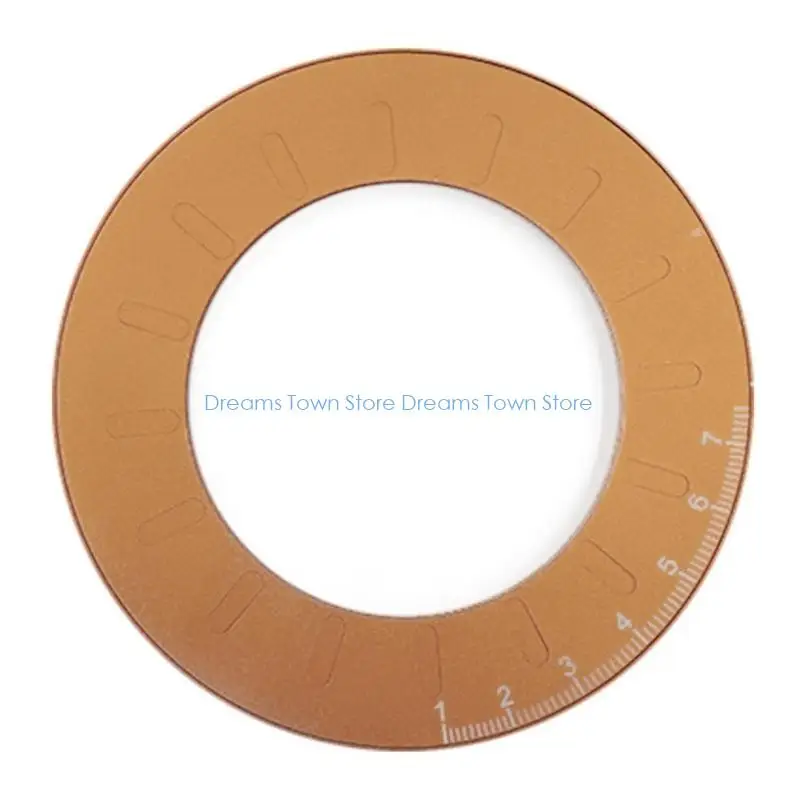 HX6A 5Inches Round Geometry Ruler Metal Scale Ruler Drawing Circle Ruler Round Template Ruler for Designer Teacher Carpenter