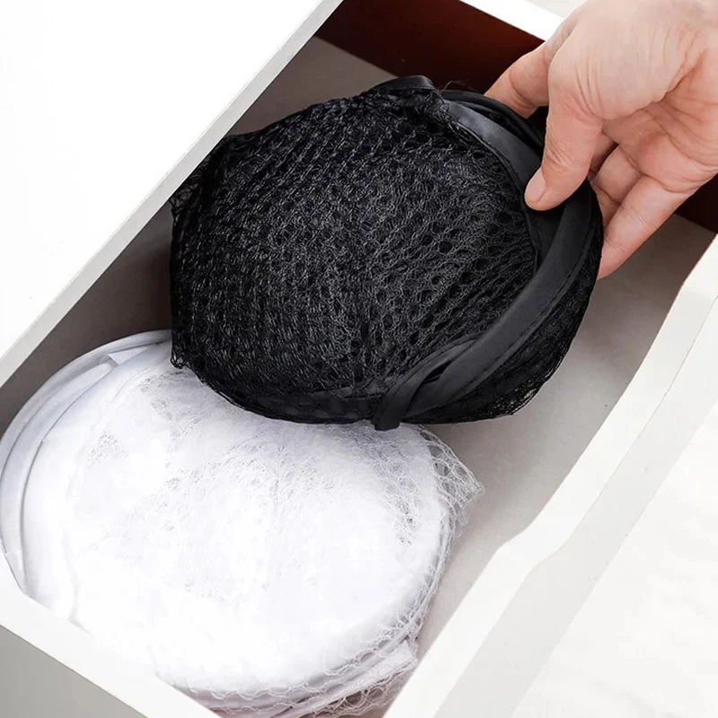 Collapsible Pop-Up Mesh Laundry Basket Portable Clothes Hamper  Ventilated Foldable Easy Storage Bathroom Organizer Bag