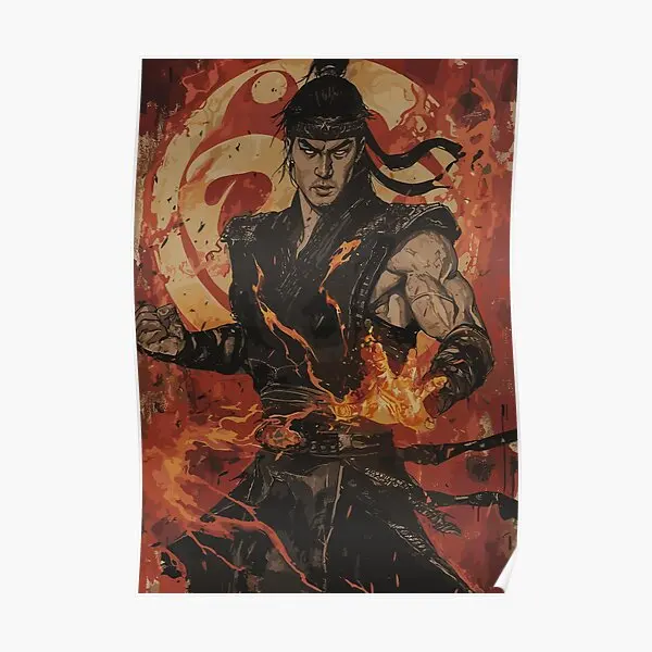 Liu Kang Kombat Fanart  Poster Room Decor Print Modern Art Painting Decoration Wall Vintage Home Funny Picture Mural No Frame