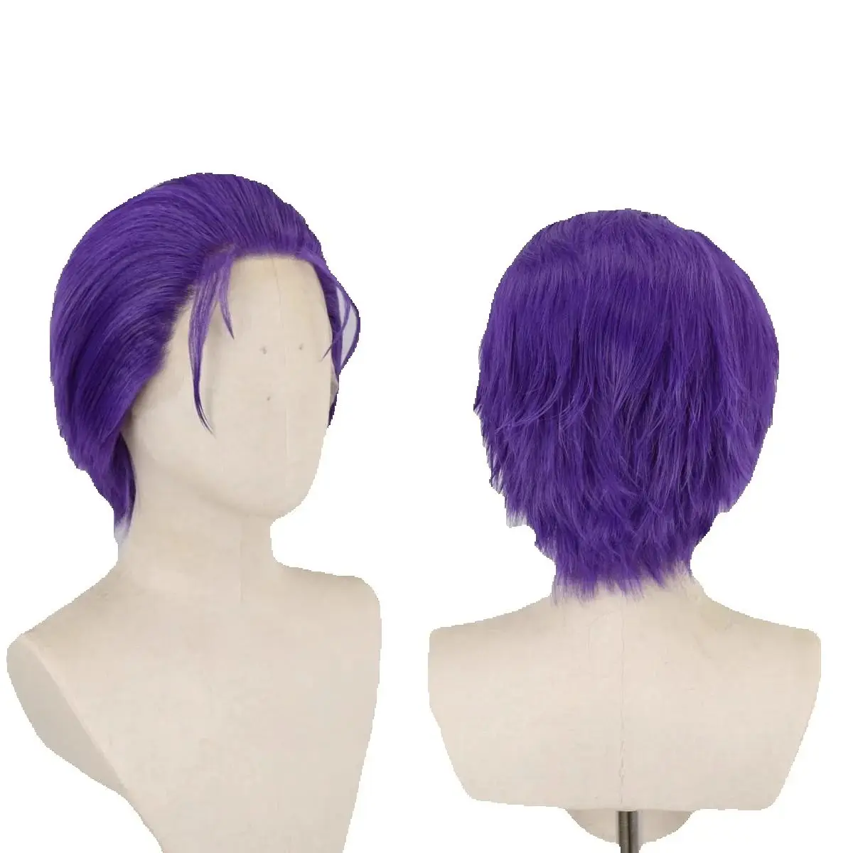 

Парик для косплея BLUE LOCK Mikage Reo, кружевной передний фиолетовый короткий парик