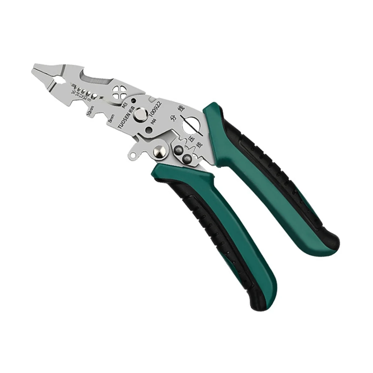 TUOSEN Electrician Multifunctional Wire Stripping Pliers, Wire Splitting Pliers, Cable Stripping Knife, Type B