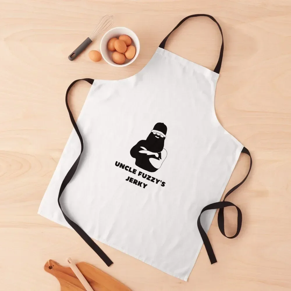 

Фартук с логотипом Uncle Fuzz's Jerky, женский фартук для кухни, профессиональный парикмахерский кухонный инструмент, аксессуары, фартук