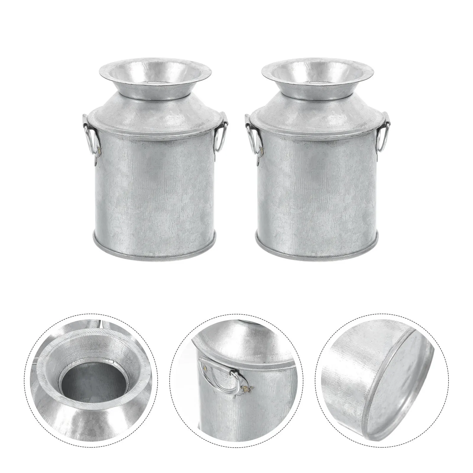 

3Pcs Mini Flower Vases Decorative Mini Metal Buckets Small Iron Vases for Tiny House Miniature Accessories Desktop Decor