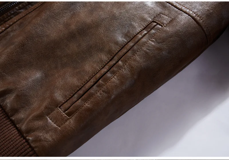 New Style Spring Antumn Men Brown Leather Motorcycle Jacket with Removable Hooded Male PU Jacket Coat EU Size High Quality 72 S082f0ec9582d4cd98ee070f65c5546feB