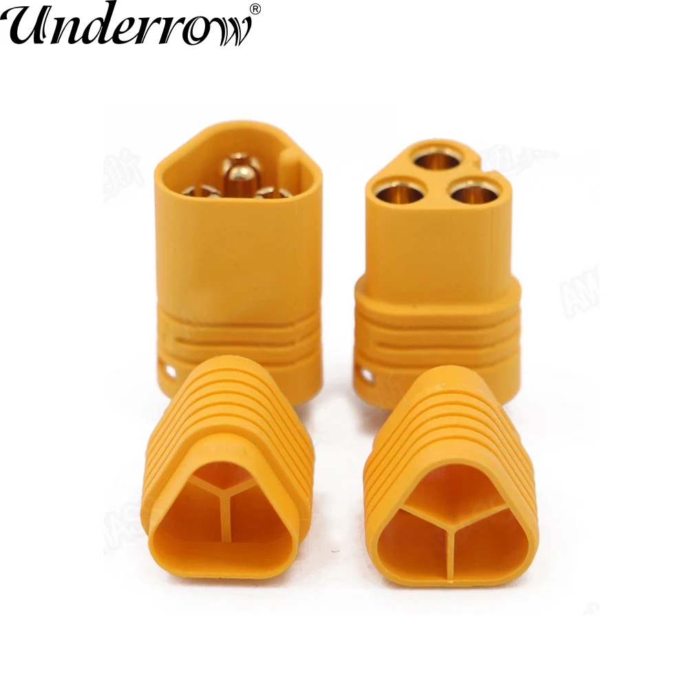 2 paia AMASS 3.5mm MT60 connettore a proiettile a 3 poli connettore motore a spina per RC ESC a motore per aereo Quadcopter RC Multicopter