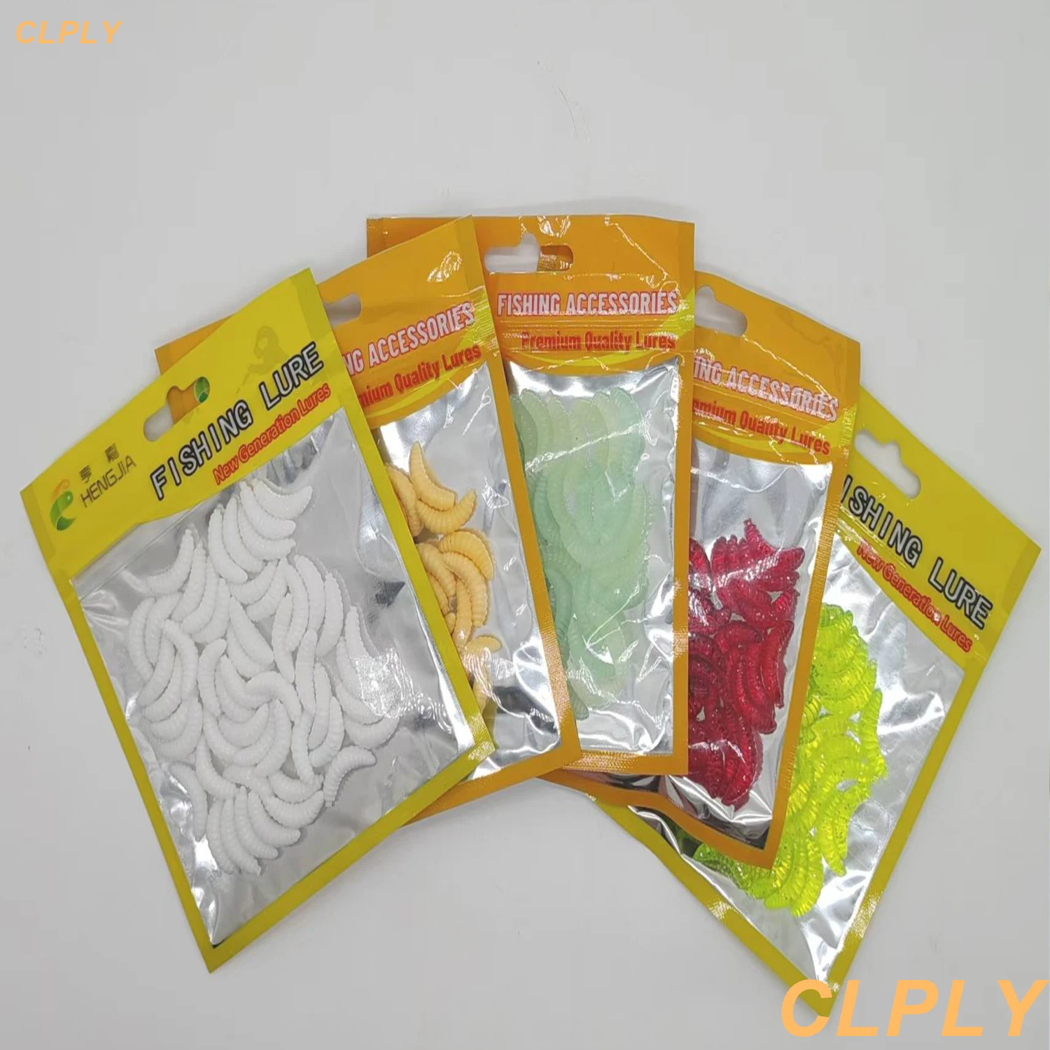 

50pcs Lua 2cm Luminous Soft Bait Fake Breadworms Earthworms Red Worms Soft Worms Fake Worms Fishing Bait