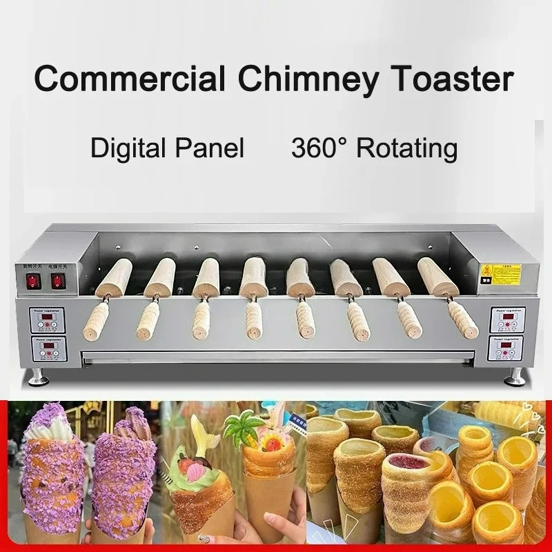 Factory Direct 2026 Top RatedMáquina eléctrica para hornear pasteles, utensilio con 8 Rodillos, ideal para hacer waffles y pan