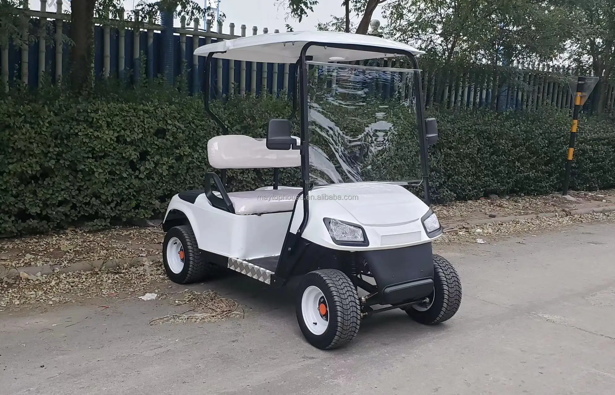 2 Seater Electric Golf Cart 4 Wheel Compact Utility Vehicle for Golf Course Community Transportation