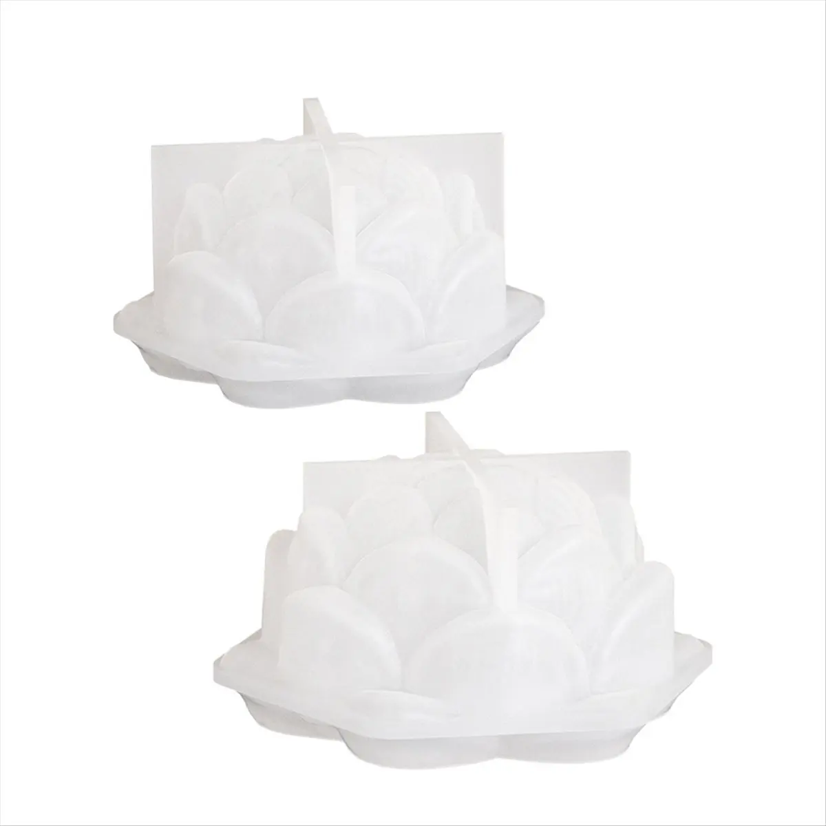 ABNH 4PCS 3D Large Silicone Candle Mold DIY Handmade Flower Aromatherapy Plaster Resin Soap Making Supplies Kit