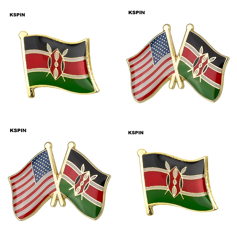 

10pcs a lot Kenya flag pin lapel pin badge 10pcs a lot Brooch Icons KS-0096