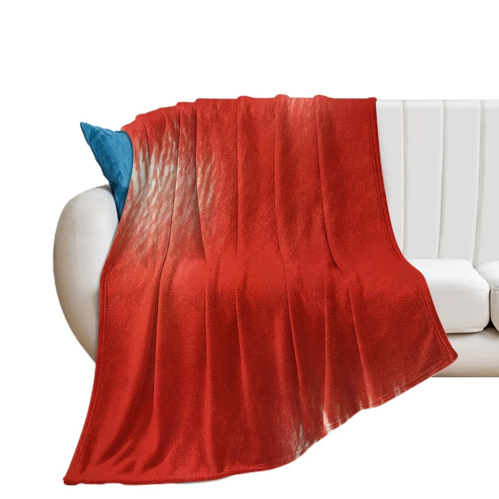 Realistic Red Leather Texture Commissioned Painting Throw Blanket Flannels Blankets For Bed Blankets