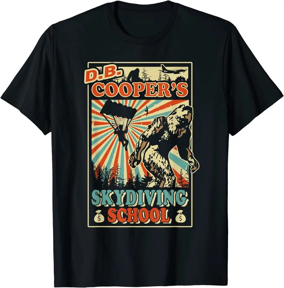 D.B. Cooper's Skydiving School Vintage Best Tee T-Shirt For Men Clothing Women Tees Y2K Tops Unisex Summer Short Sleeve