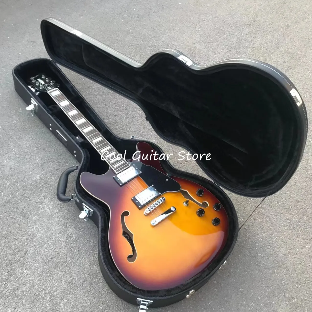 Grote Hardcase for Jazz Guitar,Top Quality,Electric Guitar Black Case,In Stock,Free Shipping