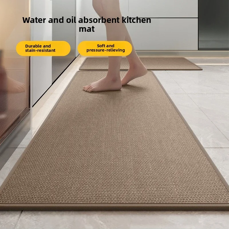 

Современный простой льняной коврик для кухни, противоскользящий, моющийся, с возможностью резки, быстросохнущий, влаговпитывающий, маслостойкий, нескользящий...