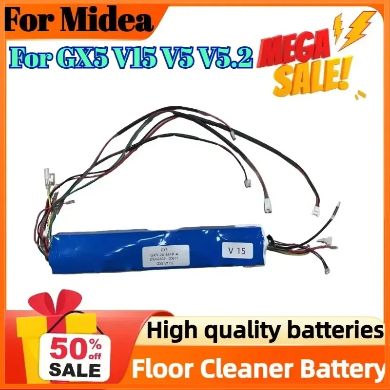 Rechargeable Battery For Midea GX5 V15 V5 V5.2 Floor Cleaner Battery
