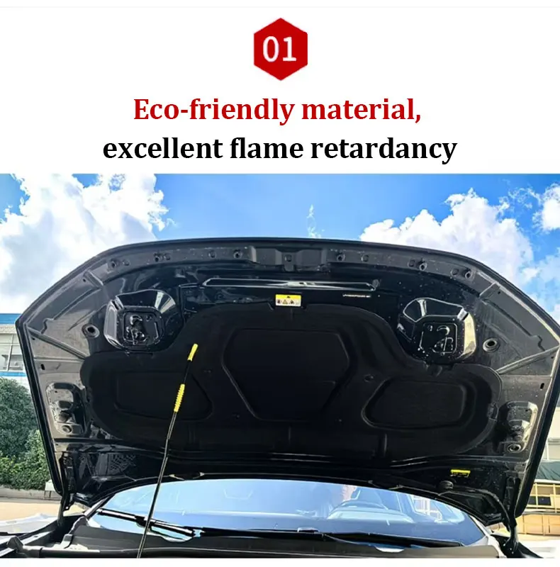 For Leapmotor B03X A10 2026 2027 Engine Compartment Sound Insulation Mat Front Hood Lining Heat Insulation Pad Auto Accessories