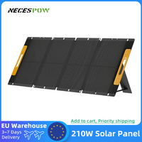 210W Portable Foldable Solar Panel 19V Solar Battery 21% Energy Conversion IP65 Waterproof Dustproof Home Outdoor Camping Travel