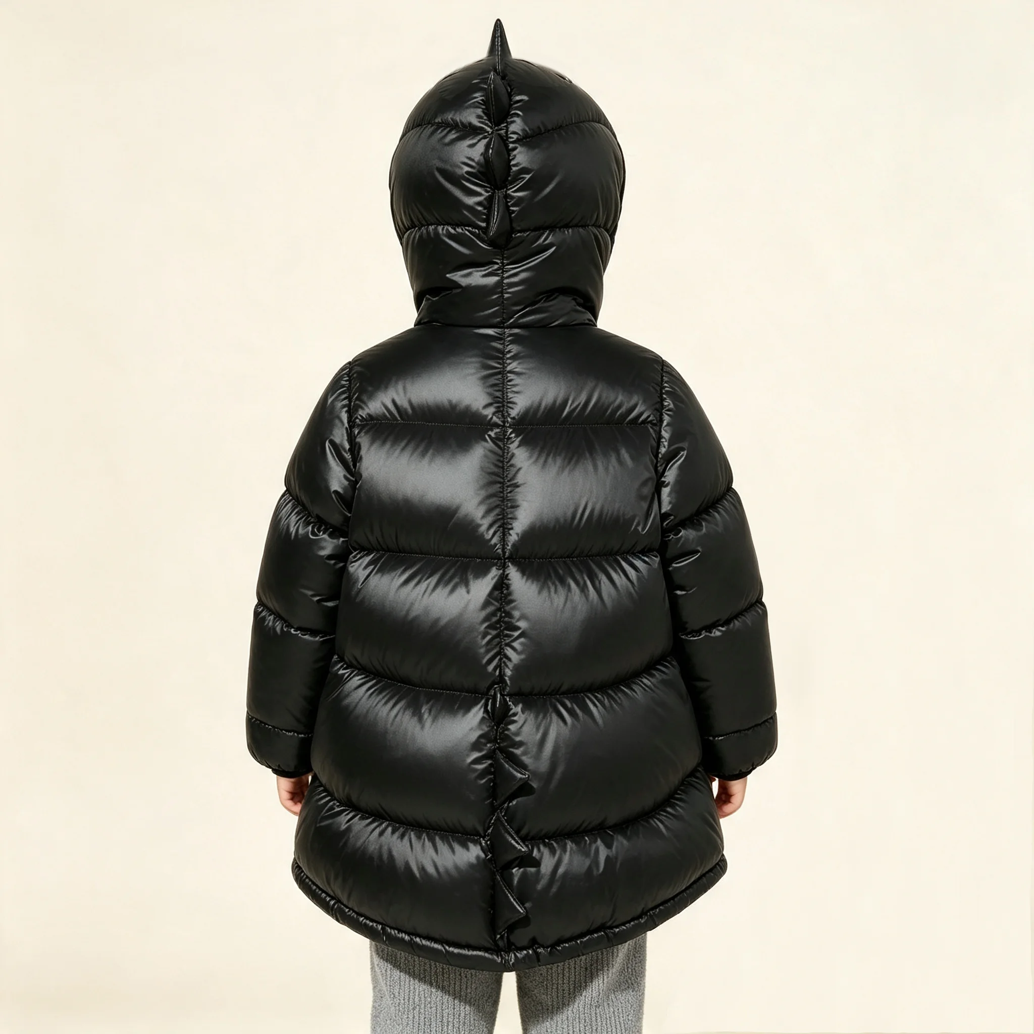 Cute Dinosaur Toddler Boys Girls Down Parka Windproof Waterproof Warm Thick Kids Winter Snow Outerwear Snowsuit Coat