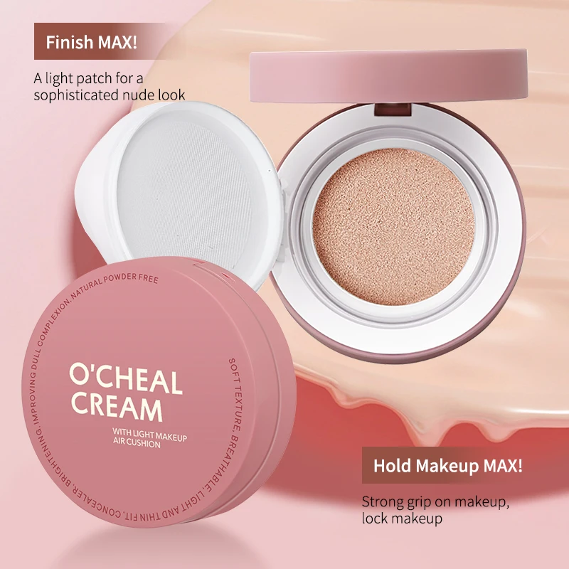 OCHEAL CC Cream Cushion Foundation Cream Long Lasting Moisturizing Concealer Foundation BB Cream For Face Makeup Concelear