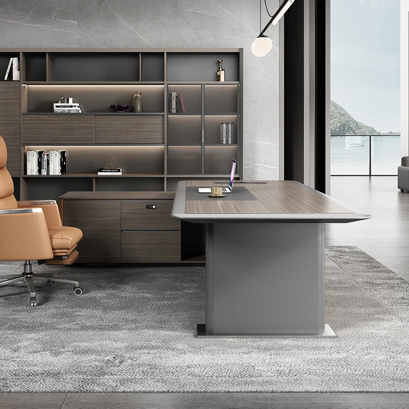 Boss President's desk with lamp high-end light luxury network Chairperson's desk