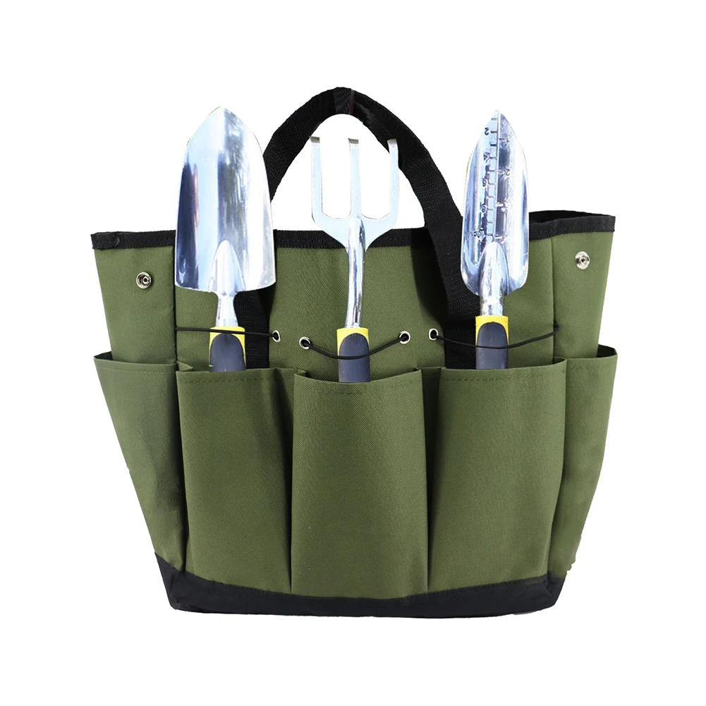 Perfetto per il giardinaggio Borsa portaoggetti da giardino Stoccaggio multiuso 34W X 17D X 30H Cm Panno Oxford 600D Ampio spazio di archiviazione