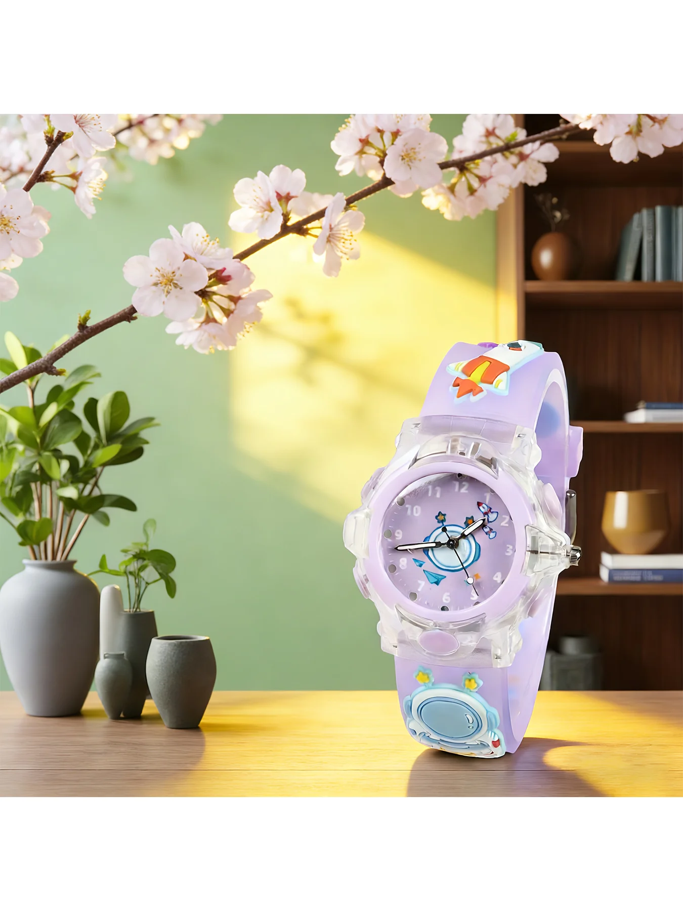 

Новые светящиеся кварцевые часы с 3D-принтом космонавта, простые и милые, электронные часы в подарок студенту на день рождения