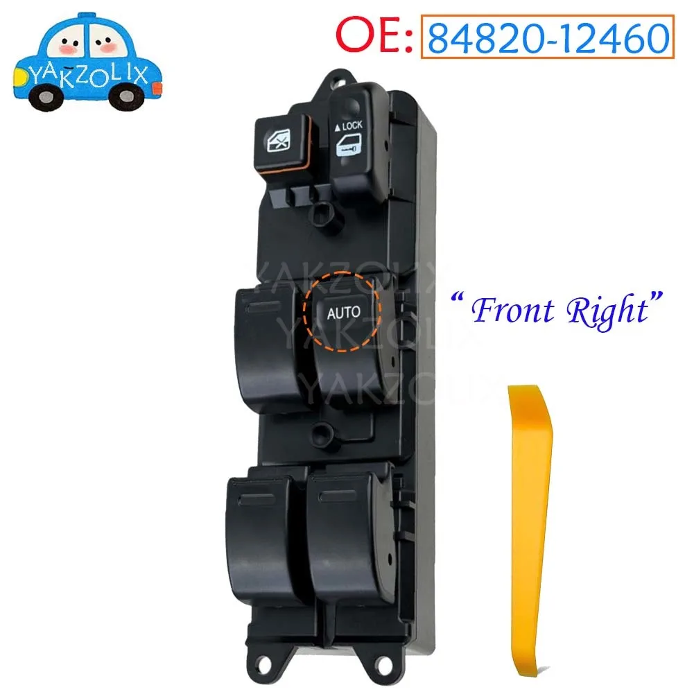 For Toyota Camry 2002 2003 2004 2005 2006 Right-Hand Master Driver Side Electric Power Lifter Window Switch Button 84820-12460