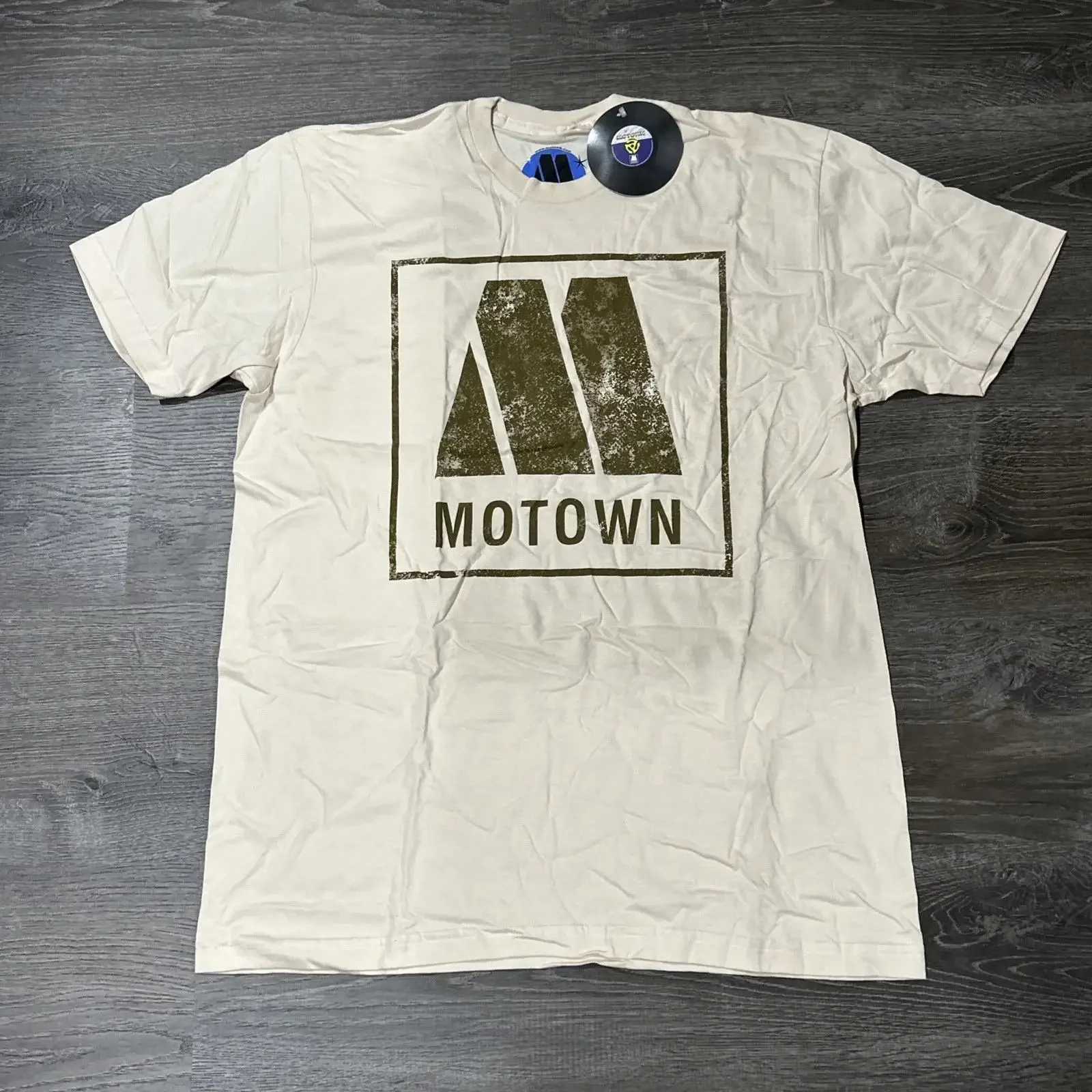 Motown offizielles neu mit Etikett Y2K Retro Plattenlabel Logo Rhythm amp Blues T Shirt Größe XL vintage Washed Casual Unisex