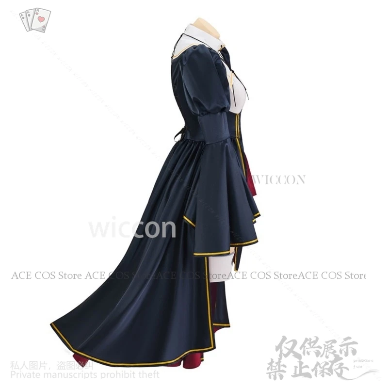 Anime Seksi Kartun Gadis Jepang Cosplay Jirai Kei Seragam Charlotte Adik Biarawati Gaun Gelap Lolita Wig untuk Halloween Anime