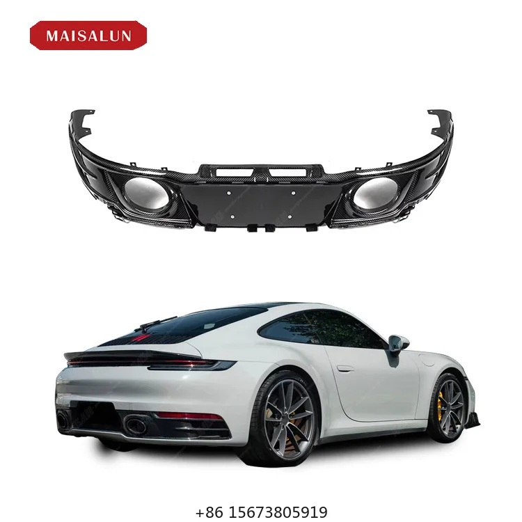 SD Style Carbon Fiber Rear Diffuser Auto Parts for  911 992 Rear Diffuser Car Accessories