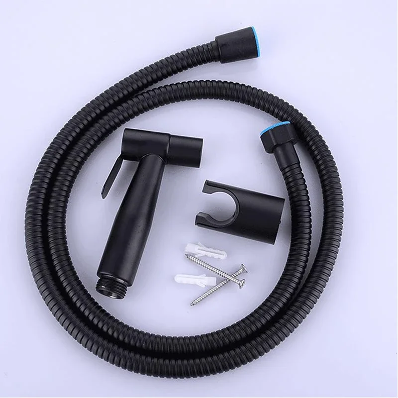 Black Handheld Toilet Bidet Faucet Sprayer Stainless Steel Bathroom Hand Bidet Sprayer Set Hose Toilet Self Cleaning Shower Head