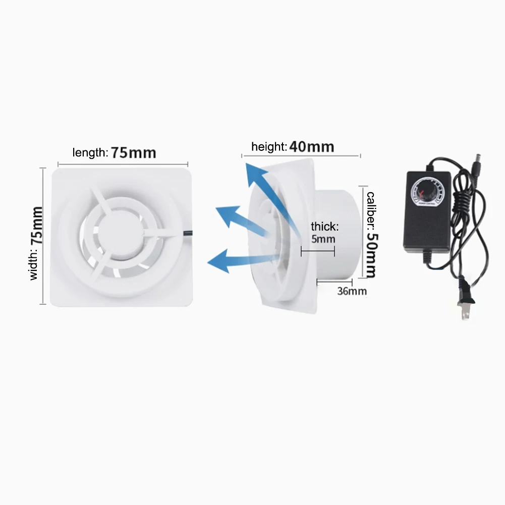 Ducted Ventilation Fan Bathroom Ventilation Fan Air Intake And Exhaust Options High Working Pressure For Air Circulation