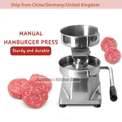 Burger Press Burger Patty Maker Dia 100/130/150mm Hamburger Presser Machine With 500pcs Burger Paper Manual Kitchen Gadgets