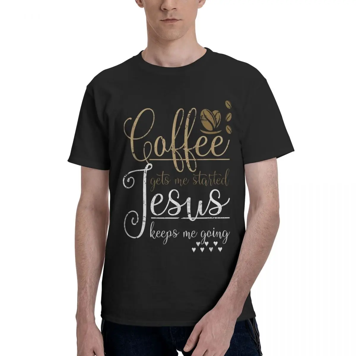 Movement Coffee Jesus Motivational Art T-shirts Championship Funny Graphic Vintage Home USA Size