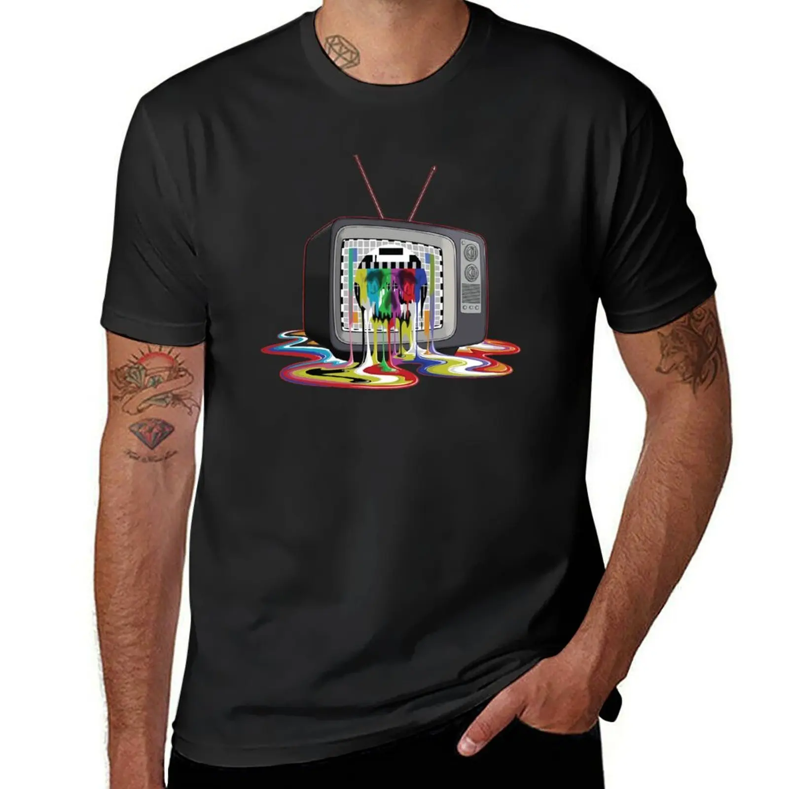 Television Melt of Death T-Shirt cute tops kawaii clothes mens t shirts