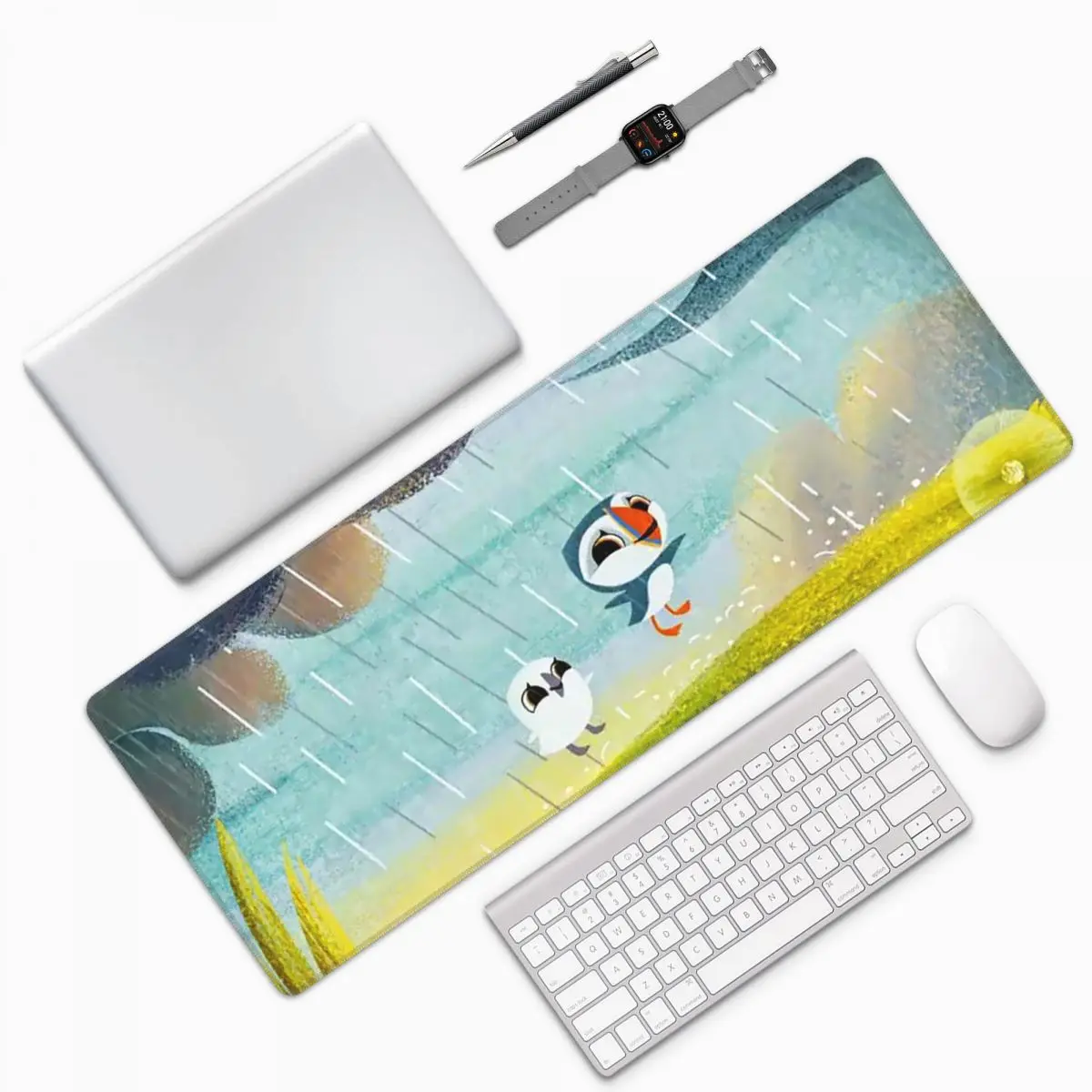 Puffin Rock And New Friends Cartoon Animation Large Mouse Pad Computer Keyboard Mouse Mat Gamer PC Laptop Desk Mat Table Mats