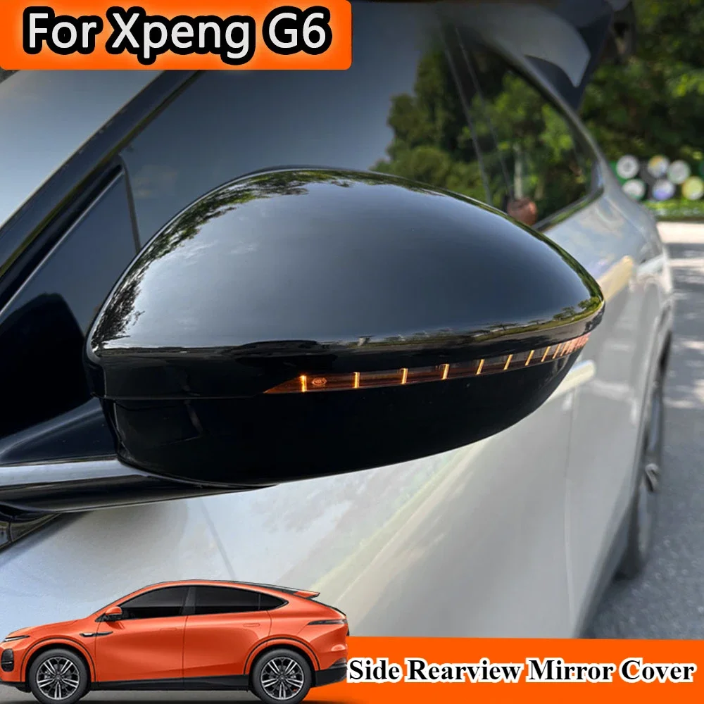 

For Xpeng G6 XiaoPeng 2023 2024 Car Side Rearview Mirror Cover Frame Shell Trim Sticker 2Pcs ABS Carbon Fiber Anti Scratch Shell