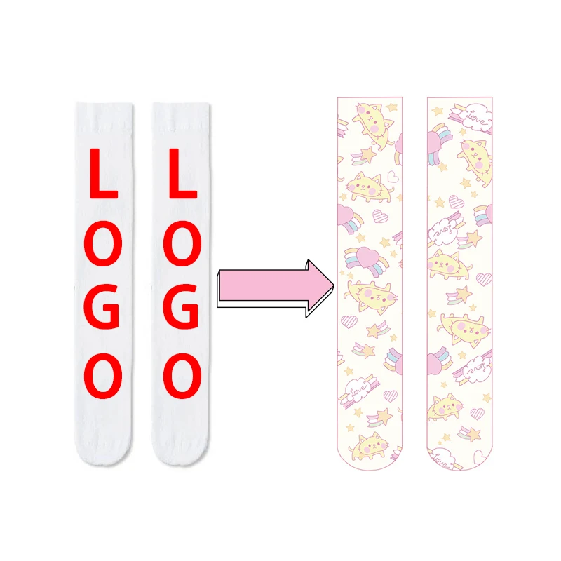 

Anime Designed Private Custom Long Stockings 3D Printing Novel Stockings Fashion High -Quality Sexy Velvet Calf Socks Cosplay
