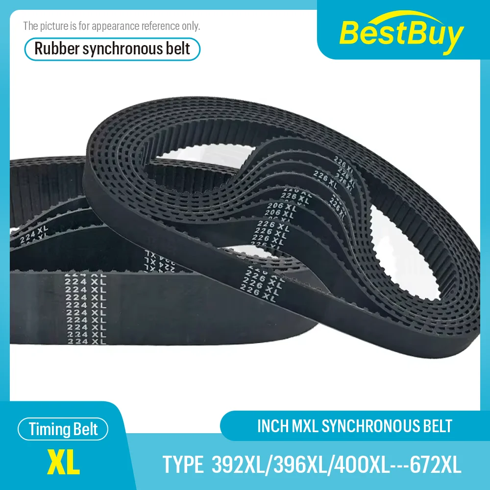 

392XL To 672XL Timing Belt Trapezoidal Tooth Length LP=995.6mm To 1706.8mm Width 6/8/10/12.7/15/20mm High Torque Toothed Belt