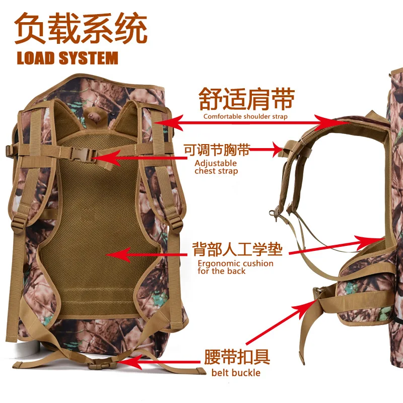 Camouflage tool storage and finishing backpack, lightweight composite bow backpack, saddle tool accessory backpack.