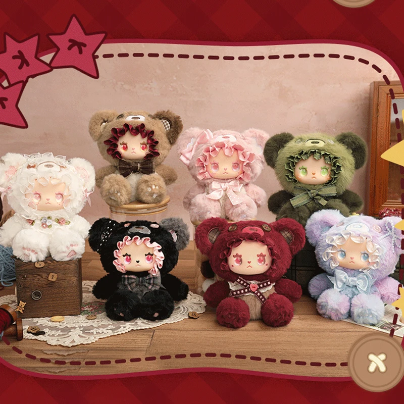 جميل إيما الدب التحالف سلسلة صندوق أعمى لطيف إيما الدب فينيل دمية مفاجأة حقيبة عمل الشكل أفخم قلادة صناديق الغموض اللعب #1